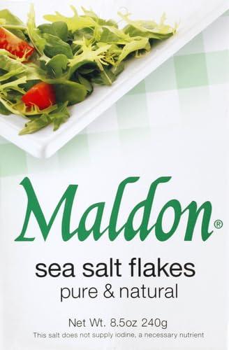 Maldon Salt, Sea Salt Flakes, 8.5 oz (240 g), Kosher, Natural, Unique Gourmet Pyramid Shaped Salt Flakes, Perfect for a Wide Range of Dishes, Hand-Harvested for Four Generations (Packaging May vary)(8.5 Ounce (Pack of 2)) - view 3