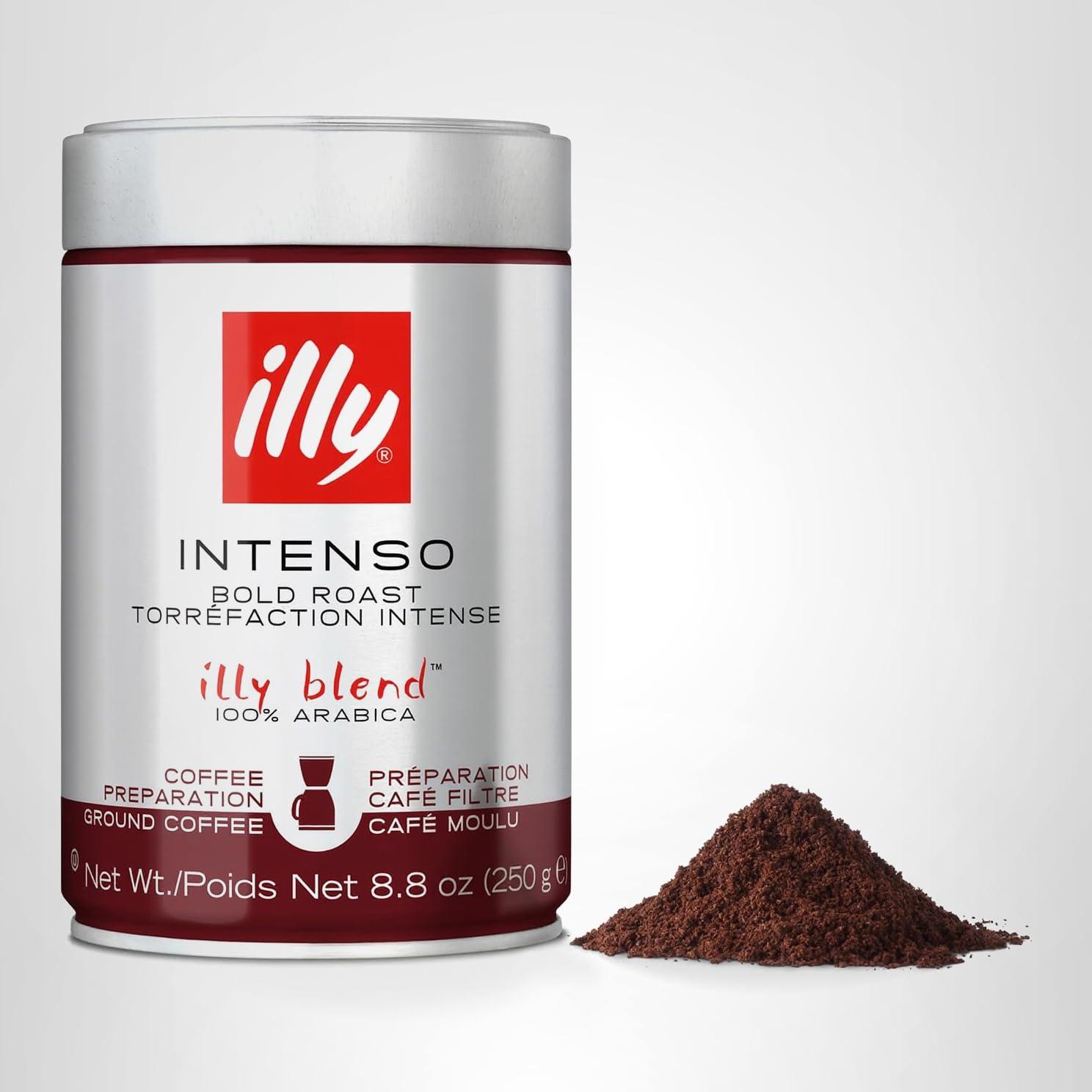 Illy Classico Ground Espresso Coffee, Medium Roast Roast With Notes Of Chocolate & Caramel, 100% Arabica, 8.8 Ounce (Pack Of 1)(Intenso Bold Roast Ground Drip) - view 8