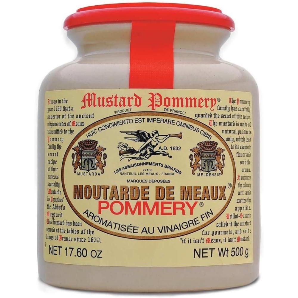 Pommery Meaux Grain Mustard in Stoneware Crock, 17.6 oz.