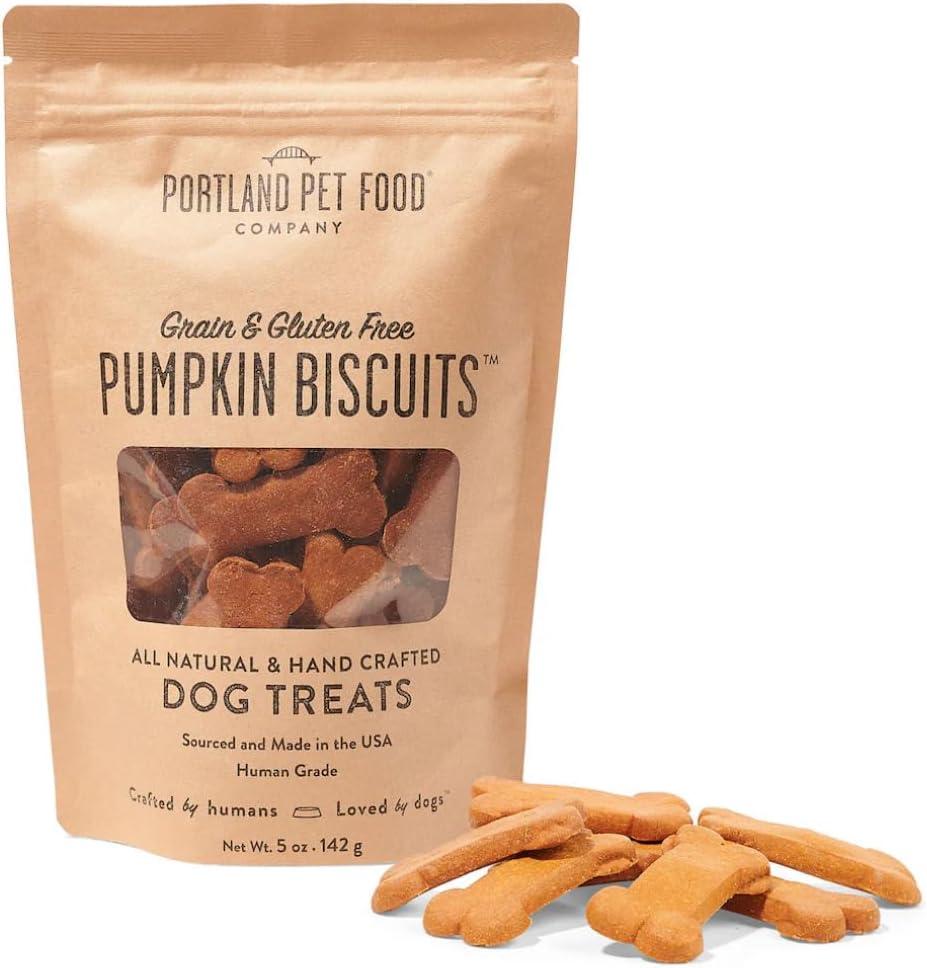 Portland Pet Food Company Pumpkin Dog Treats Healthy Biscuits for Small Medium & Large Dogs – Grain-Free, Human-Grade, All Natural Cookies, Snacks & Puppy Training Treats – Made in The USA – 5 oz(Pumpkin) - view 8
