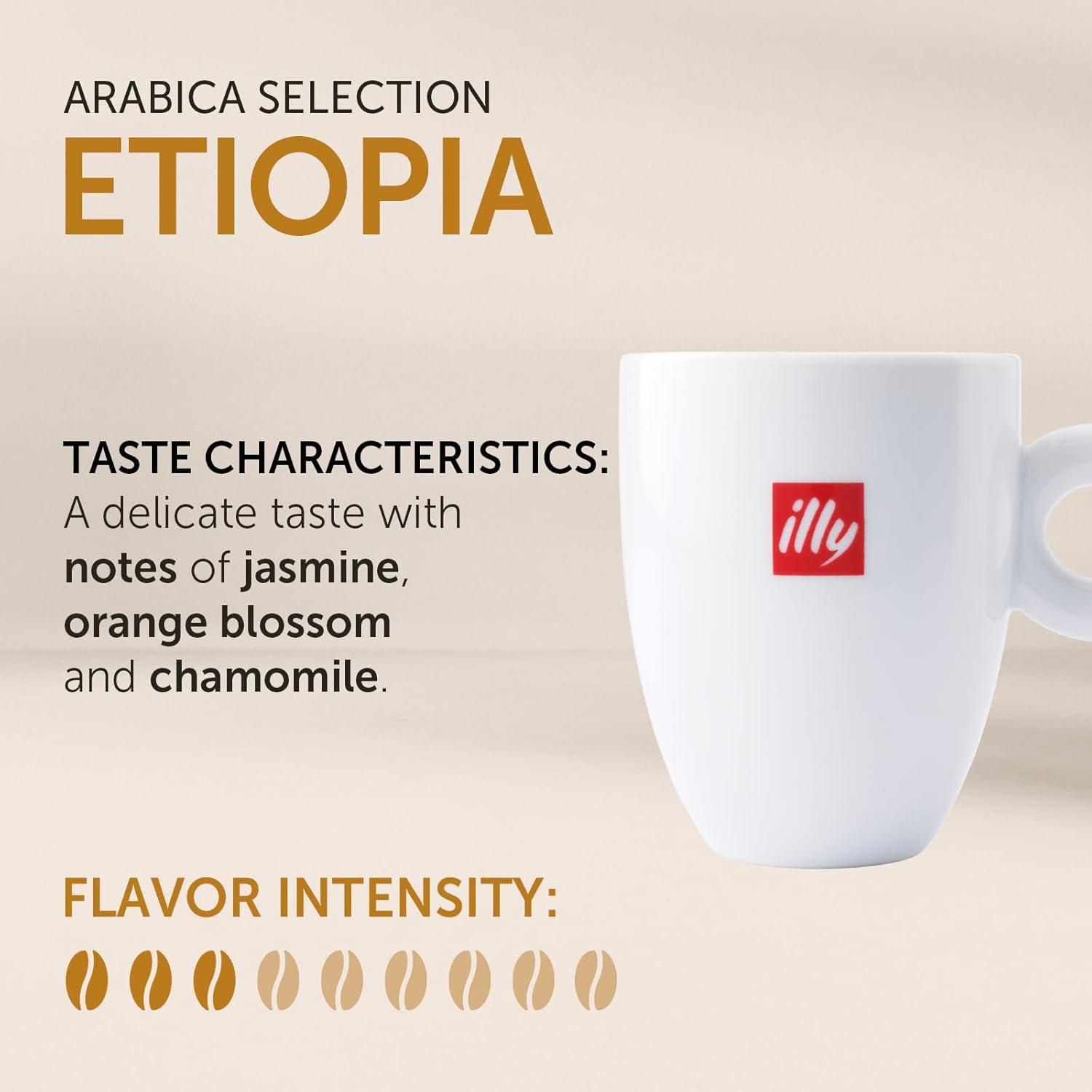 illy Whole Bean Coffee – Perfectly Roasted – Colombia Medium Roast – Smooth Taste, Notes of Fruit – Fruit Notes – 100% Arabica Beans – No Preservatives – 8.8 Ounce(Etiopia Single Origin Medium Roast) - view 2