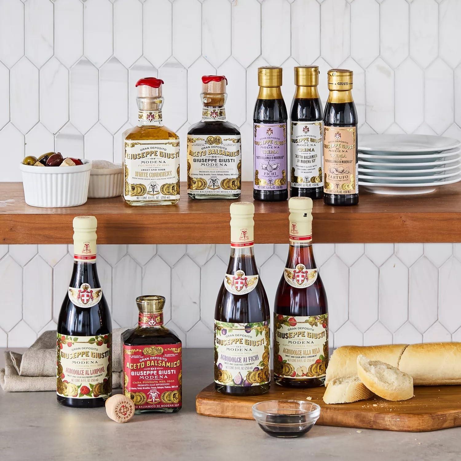 Giusti Italian Balsamic Vinegar of Modena IGP – 3 Gold Medals, Rich & Thick Gran Deposito Aceto Balsamico di Modena for Salads, Cheese & Finishing Touches, Made in Italy – 8.45 fl oz/250 ml -Pack of 1(8.45 Fl Oz (Pack of 4)) - view 7