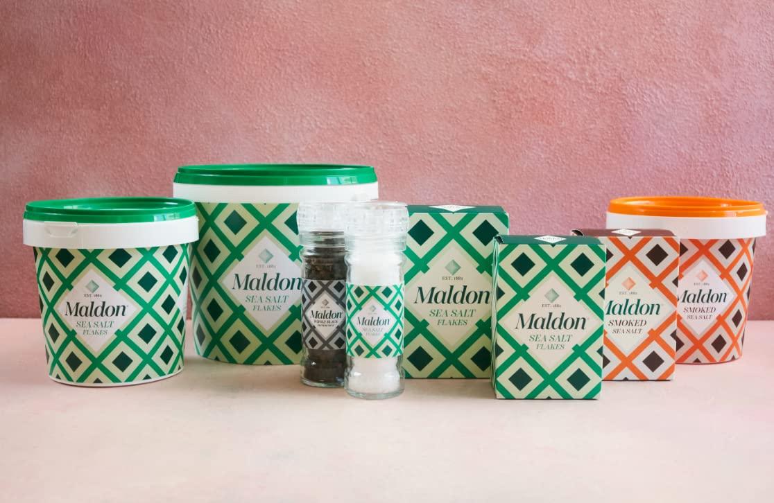 Maldon Salt, Sea Salt Flakes, 8.5 oz (240 g), Kosher, Natural, Unique Gourmet Pyramid Shaped Salt Flakes, Perfect for a Wide Range of Dishes, Hand-Harvested for Four Generations (Packaging May vary)(20.12 Ounce (Pack of 6)) - view 3