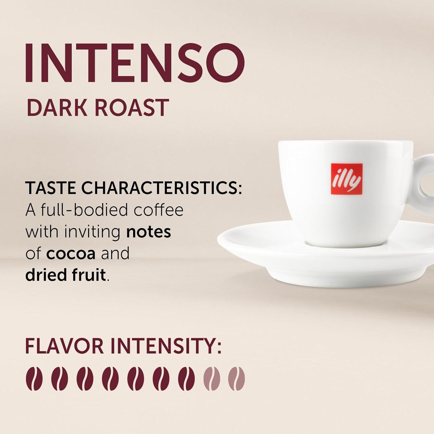Illy Classico Ground Espresso Coffee, Medium Roast Roast With Notes Of Chocolate & Caramel, 100% Arabica, 8.8 Ounce (Pack Of 1)(Intenso Bold Roast Ground Moka) - view 2