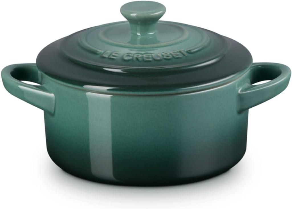 Le Creuset Stoneware Mini Round Cocotte, 8 oz., Caribbean(Artichaut) - view 2