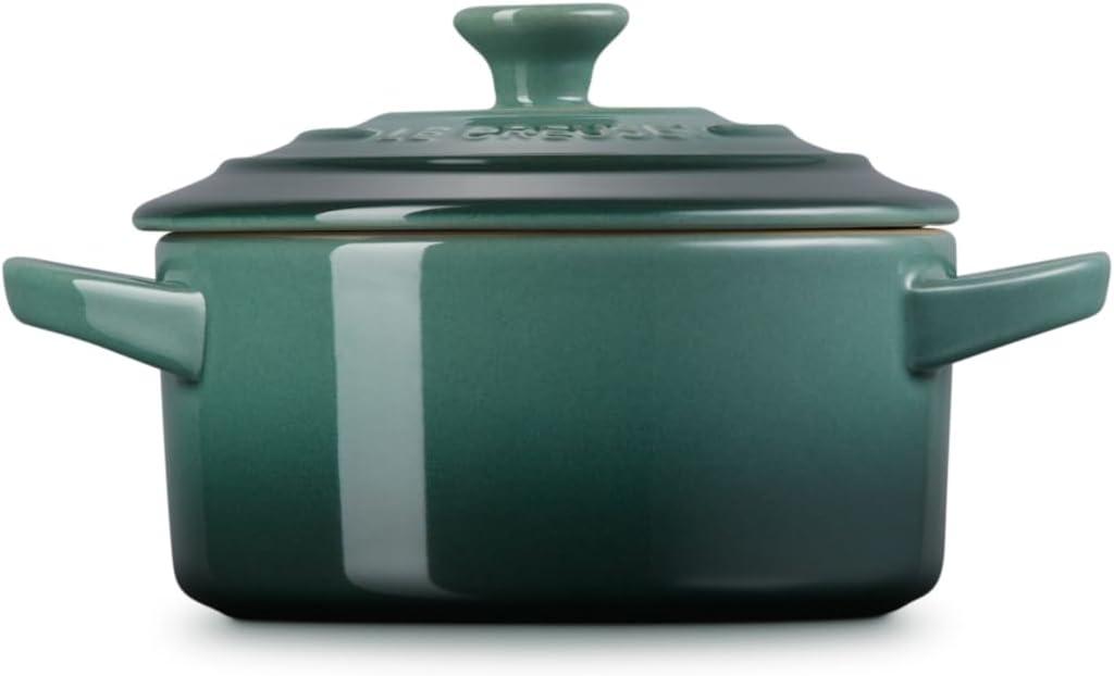 Le Creuset Stoneware Mini Round Cocotte, 8 oz., Caribbean(Artichaut) - view 3