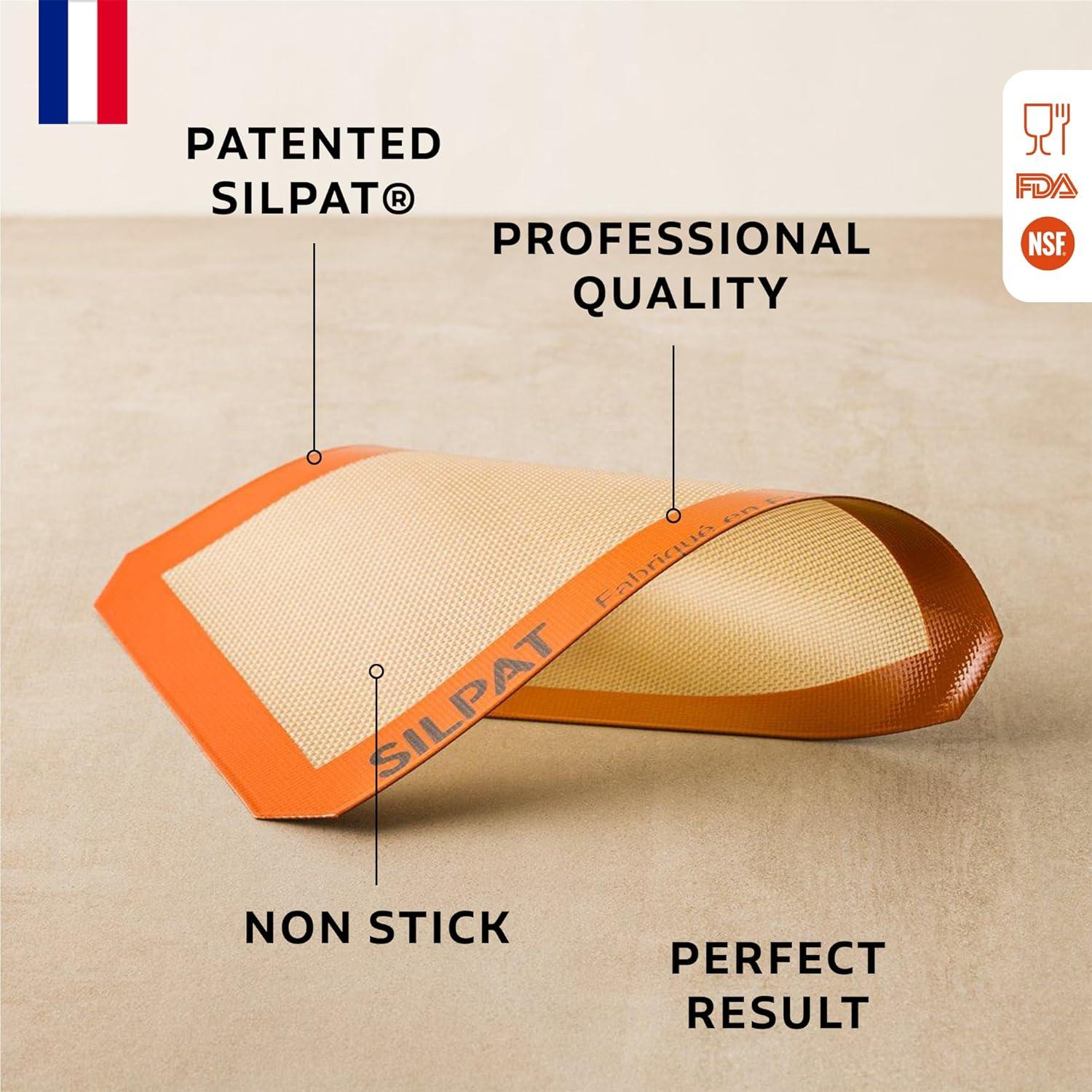 Silpat Premium Non-Stick Silicone Baking Mat, 3/4 Sheet, Cream(Small) - view 2