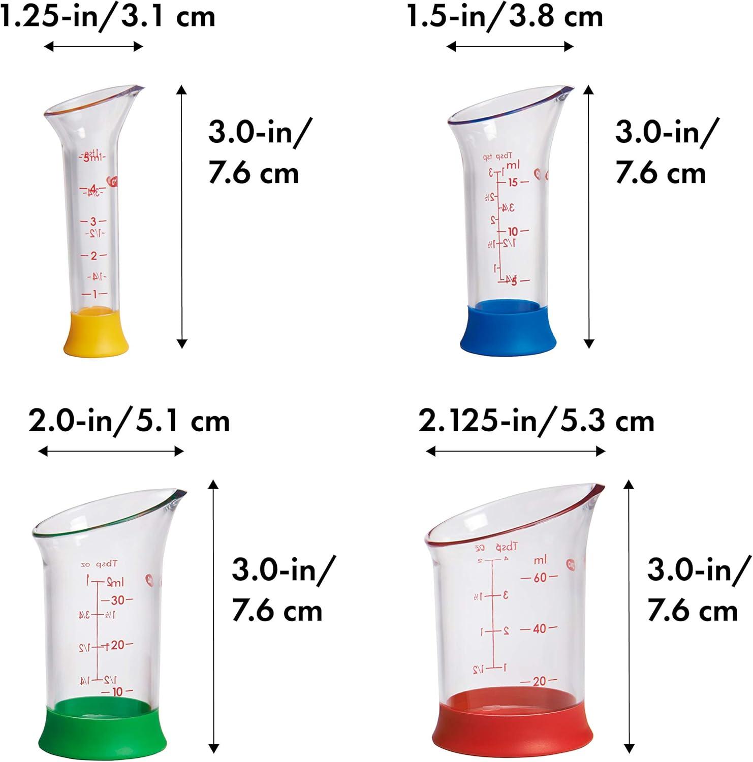 OXO Good Grips 7-Piece Nesting Measuring Beaker Set, Multicolored(4-Piece) - view 2