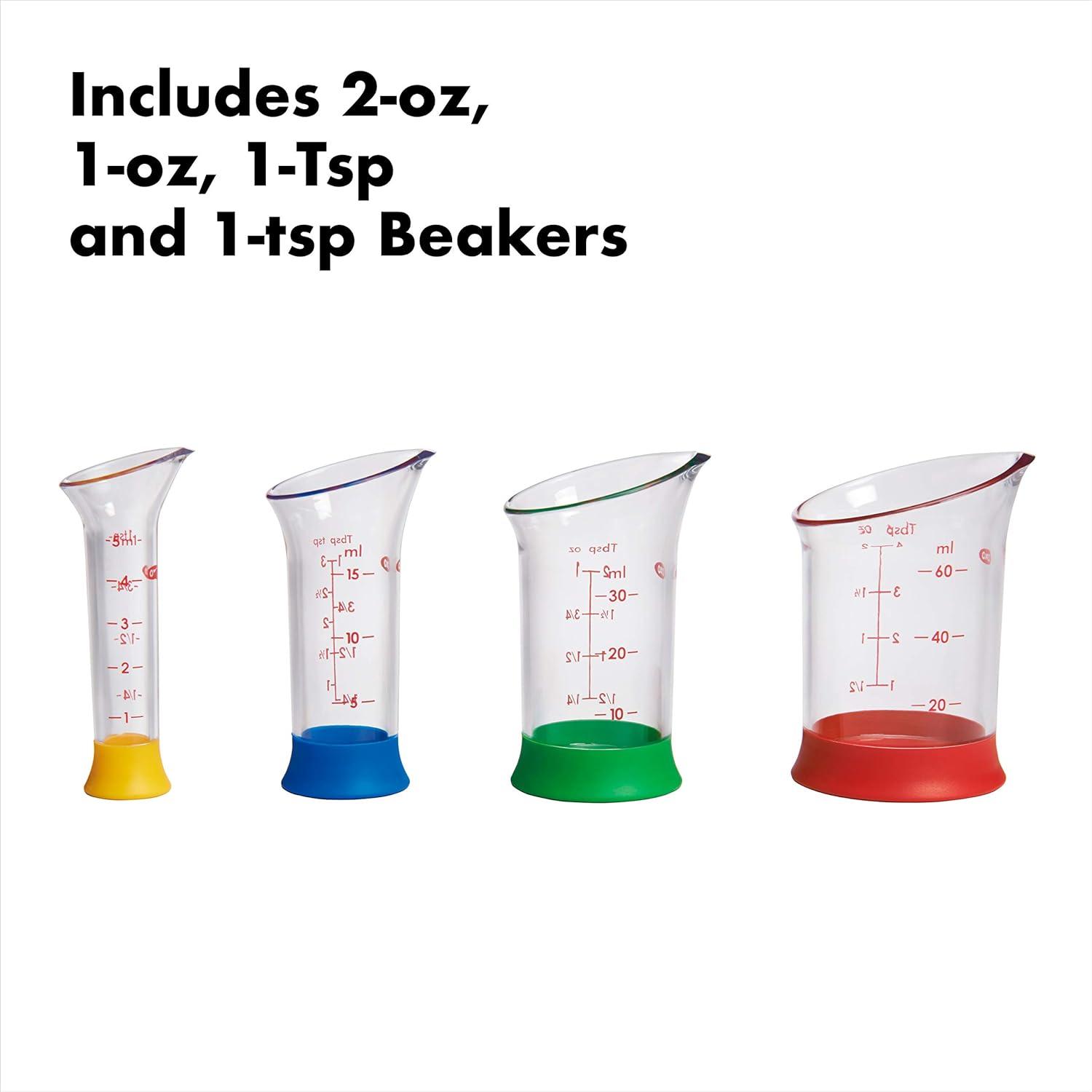 OXO Good Grips 7-Piece Nesting Measuring Beaker Set, Multicolored(4-Piece) - view 3