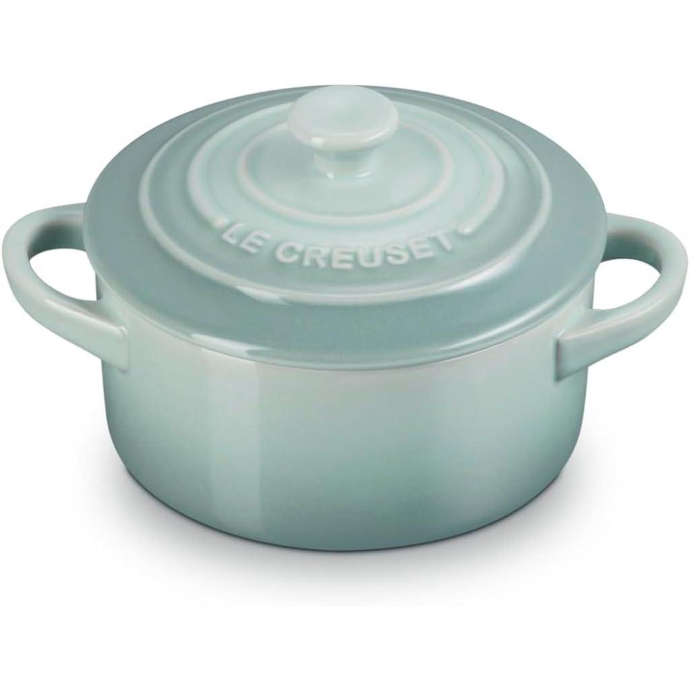 Le Creuset Stoneware Mini Round Cocotte, 8 oz., Caribbean(Sea Salt)