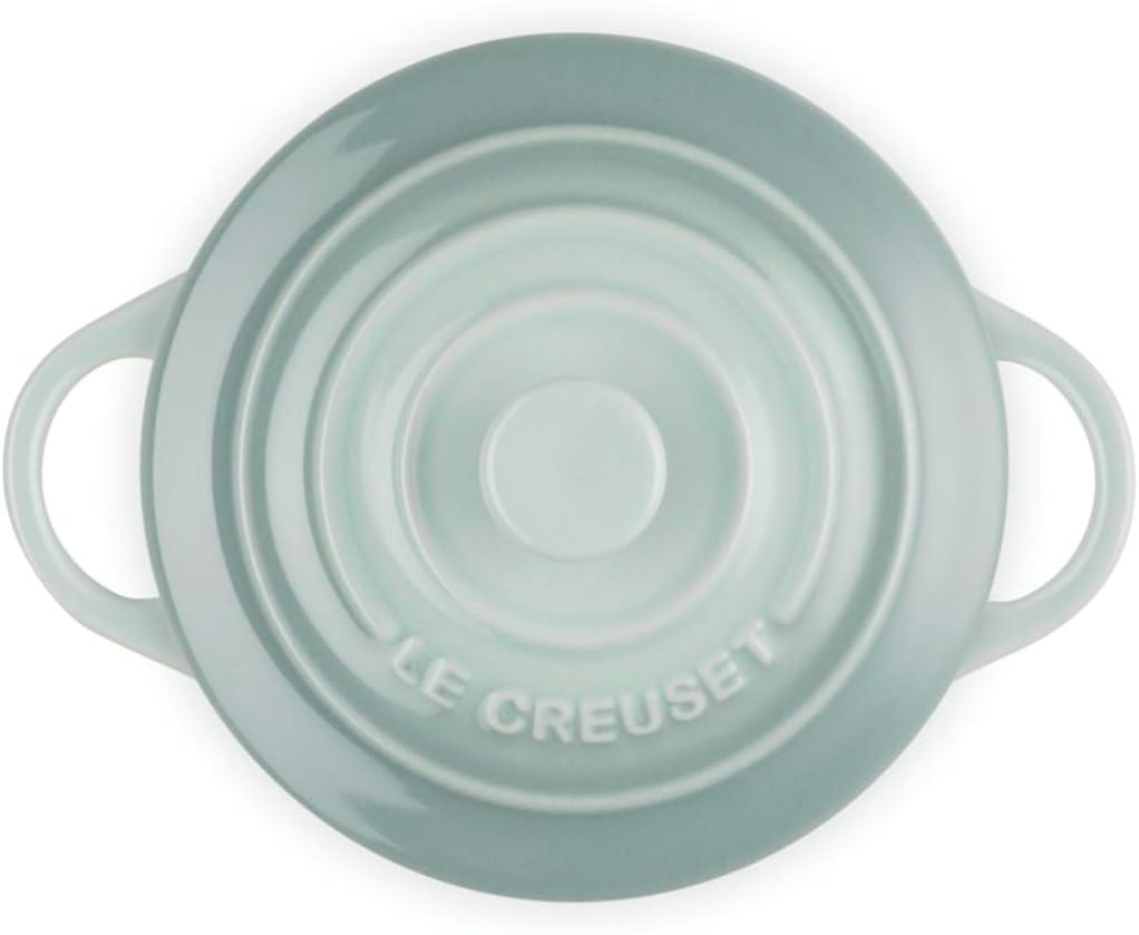 Le Creuset Stoneware Mini Round Cocotte, 8 oz., Caribbean(Sea Salt) - view 2