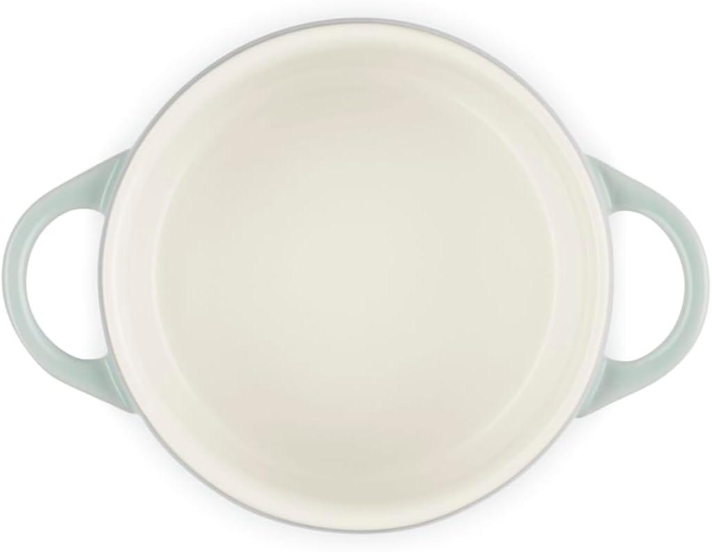 Le Creuset Stoneware Mini Round Cocotte, 8 oz., Caribbean(Sea Salt) - view 3