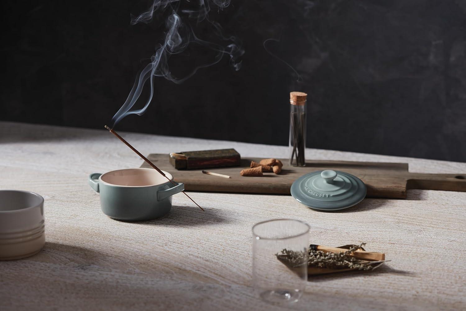Le Creuset Stoneware Mini Round Cocotte, 8 oz., Caribbean(Sea Salt) - view 7