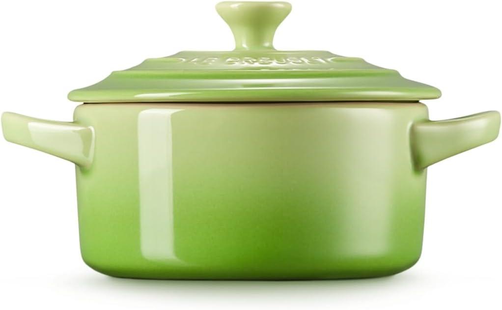 Le Creuset Stoneware Mini Round Cocotte, 8 oz., Caribbean(Palm) - view 4