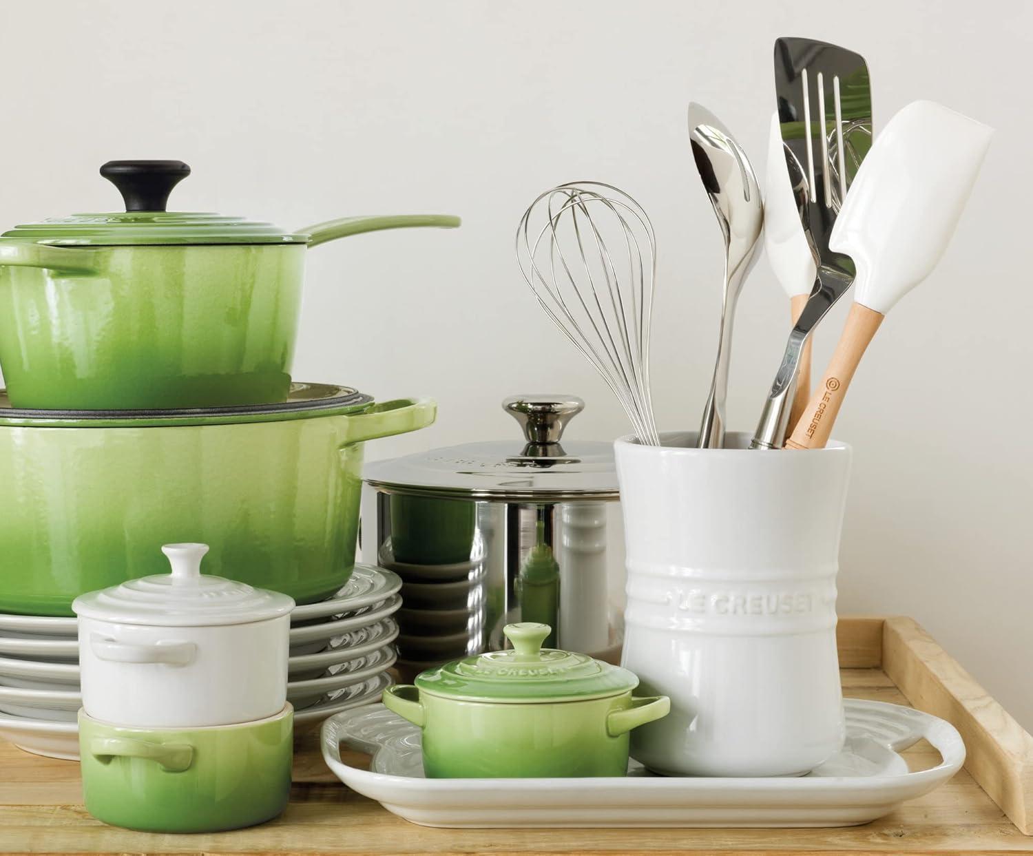 Le Creuset Stoneware Mini Round Cocotte, 8 oz., Caribbean(Palm) - view 7