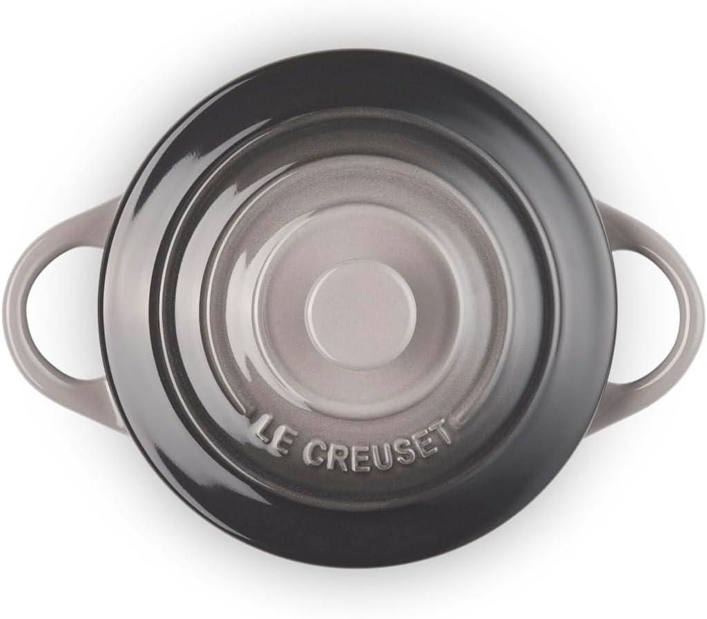 Le Creuset Stoneware Mini Round Cocotte, 8 oz., Caribbean(Oyster) - view 2