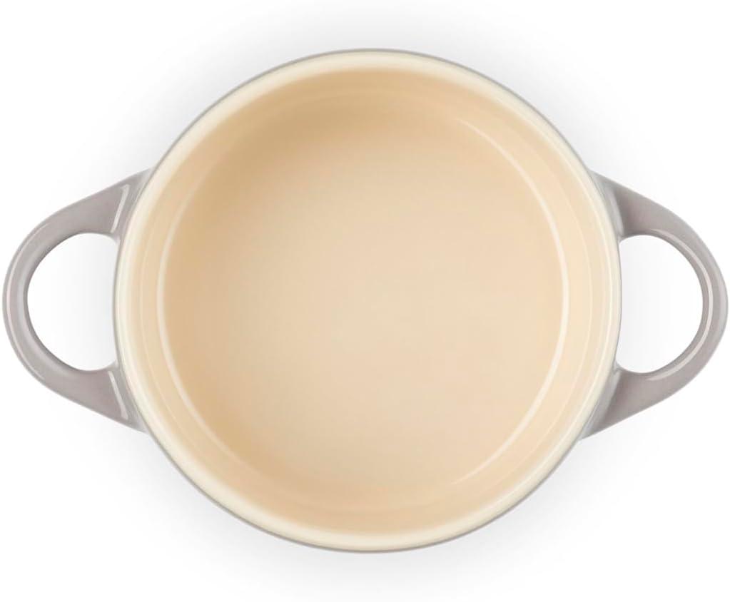 Le Creuset Stoneware Mini Round Cocotte, 8 oz., Caribbean(Oyster) - view 3