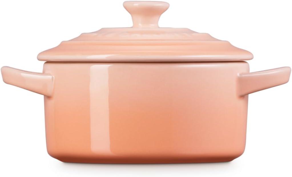 Le Creuset Stoneware Mini Round Cocotte, 8 oz., Caribbean(Peche) - view 2