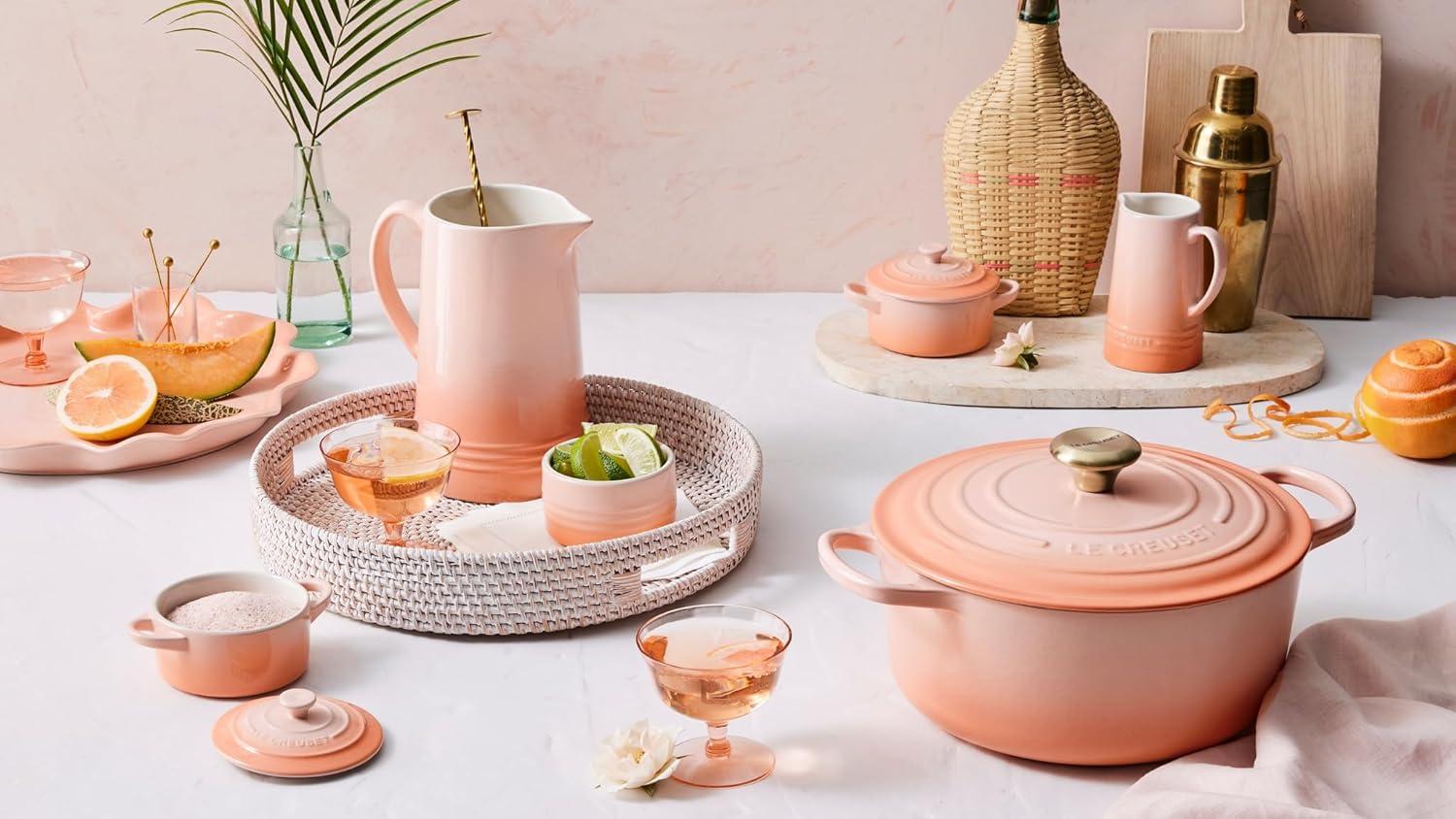 Le Creuset Stoneware Mini Round Cocotte, 8 oz., Caribbean(Peche) - view 7