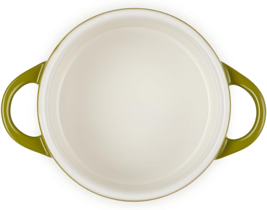 Le Creuset Stoneware Mini Round Cocotte, 8 oz., Caribbean(Olive) - view 3
