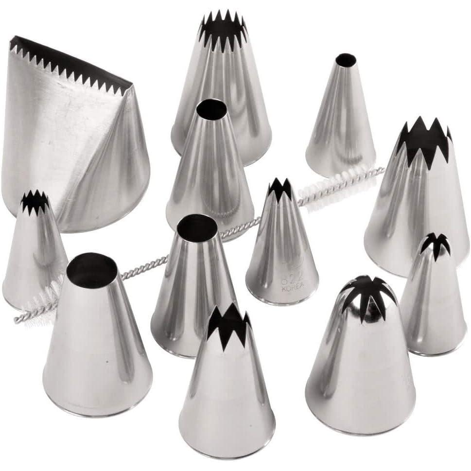 Ateco Jumbo Tip Set, Silver