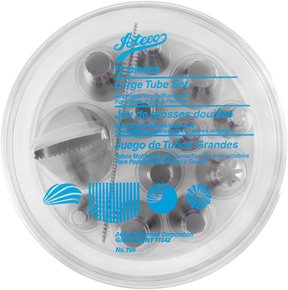 Ateco Jumbo Tip Set, Silver - view 3