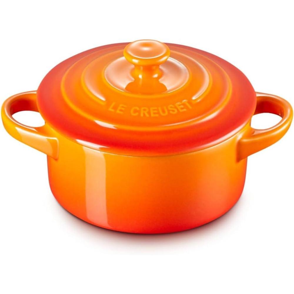 Le Creuset Stoneware Mini Round Cocotte, 8 oz., Caribbean(Flame)