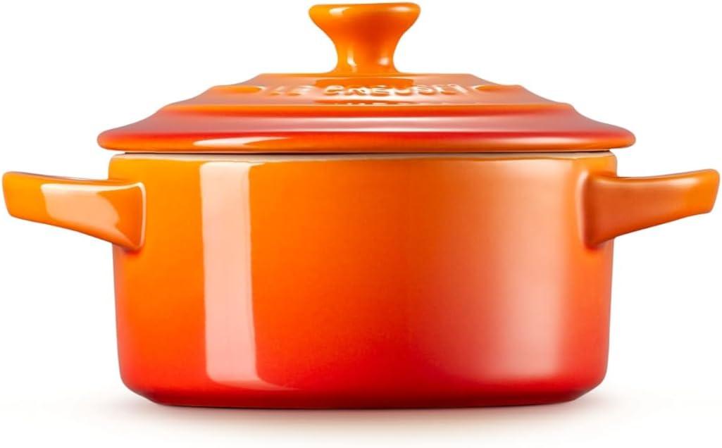 Le Creuset Stoneware Mini Round Cocotte, 8 oz., Caribbean(Flame) - view 3