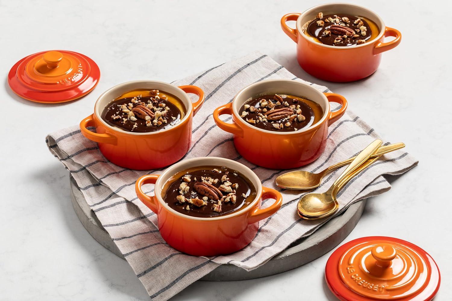Le Creuset Stoneware Mini Round Cocotte, 8 oz., Caribbean(Flame) - view 6