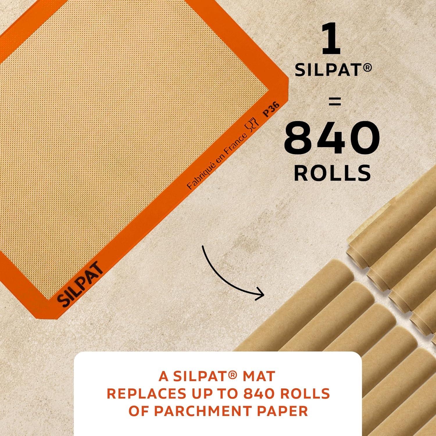 Silpat Premium Non-Stick Silicone Baking Mat, 3/4 Sheet, Cream(Medium) - view 3
