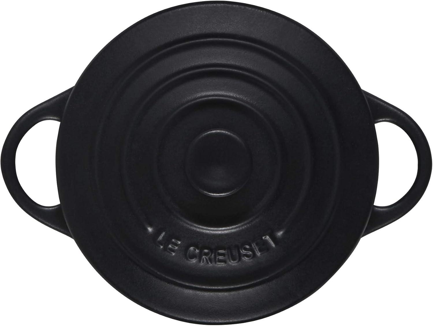 Le Creuset Stoneware Mini Round Cocotte, 8 oz., Caribbean(Licorice) - view 3