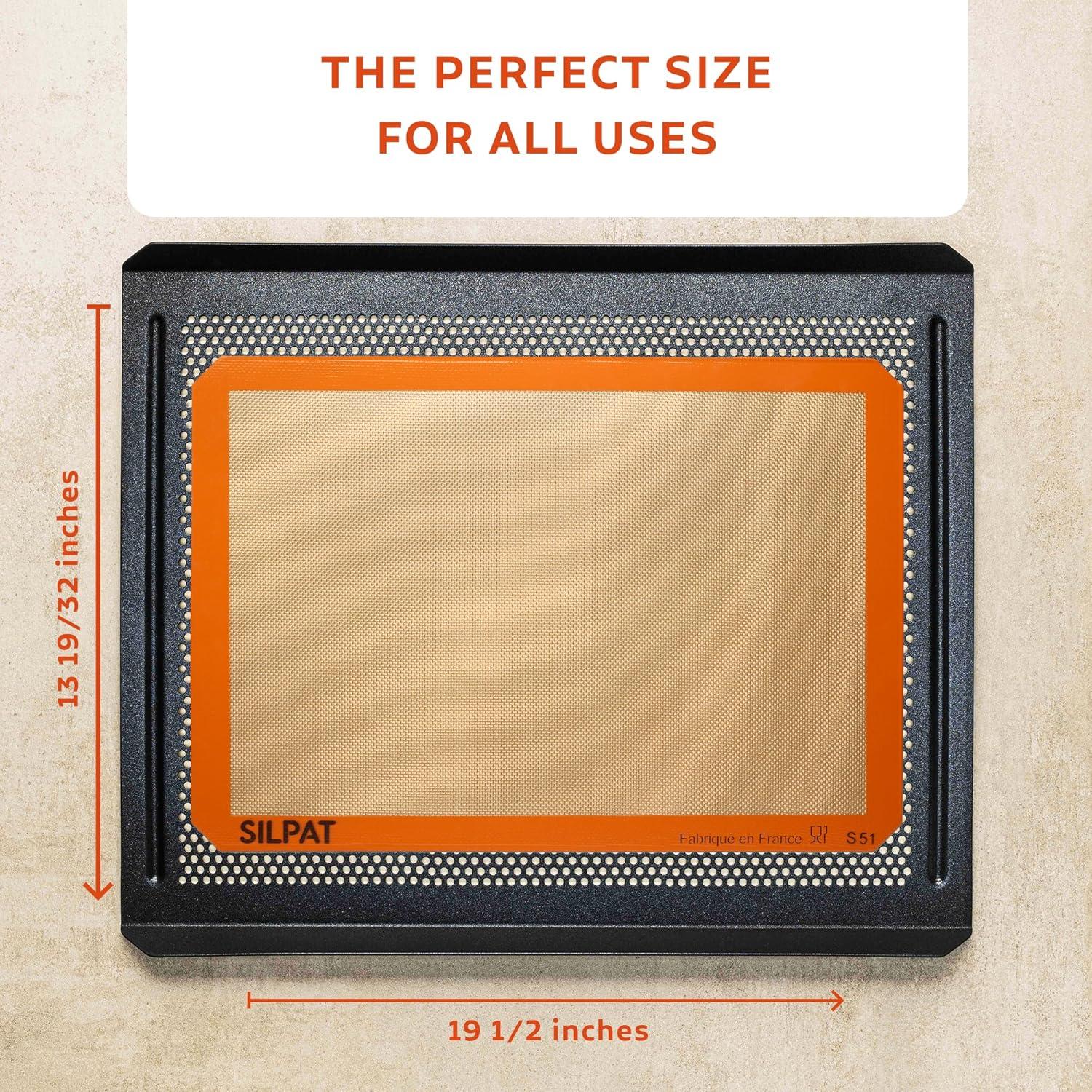 Silpat Premium Non-Stick Silicone Baking Mat, 3/4 Sheet, Cream(3/4 Size) - view 3