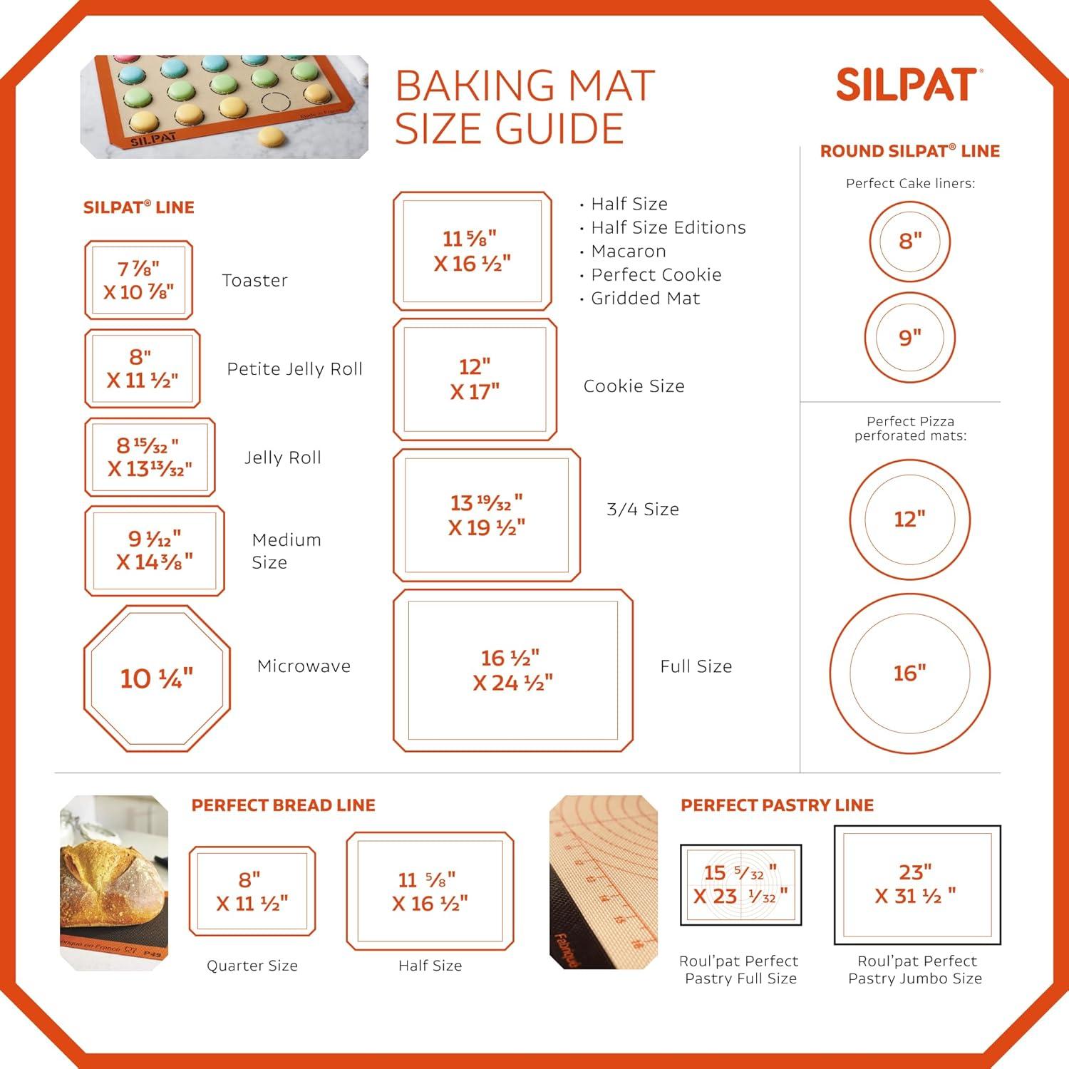 Silpat Premium Non-Stick Silicone Baking Mat, 3/4 Sheet, Cream(3/4 Size) - view 7