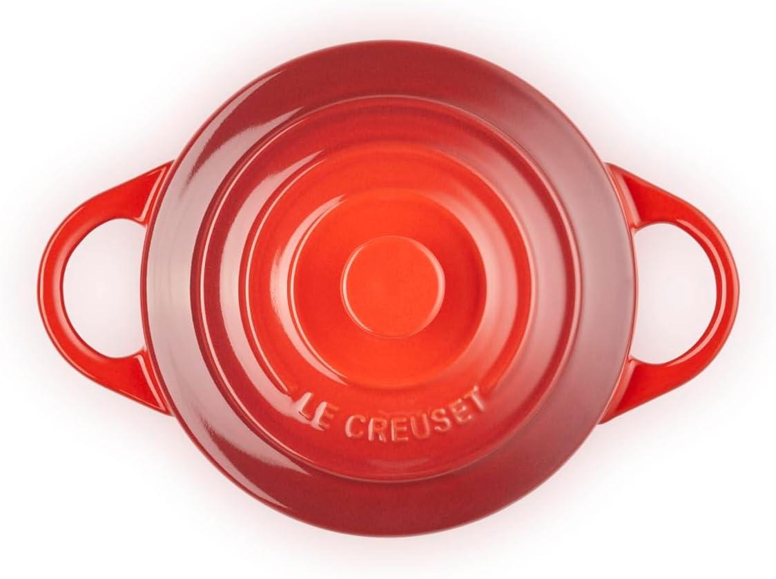 Le Creuset Stoneware Mini Round Cocotte, 8 oz., Caribbean(Cerise) - view 2
