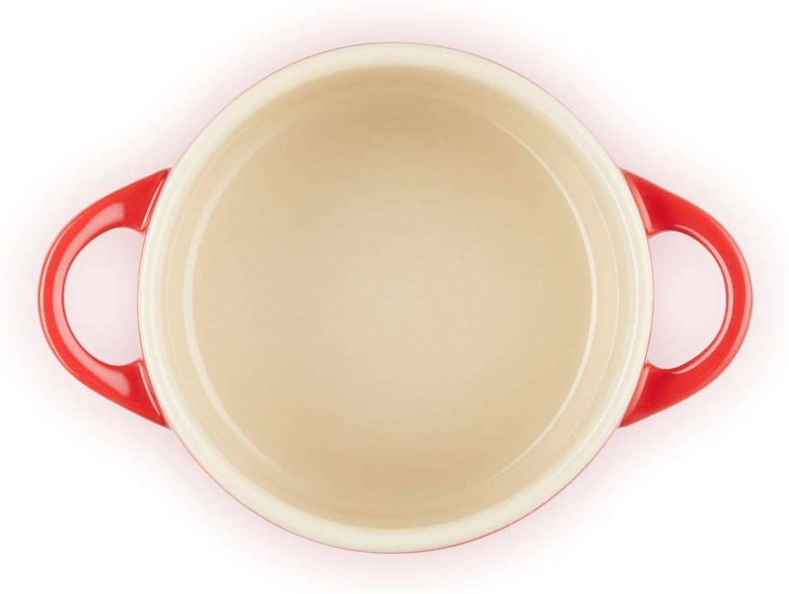 Le Creuset Stoneware Mini Round Cocotte, 8 oz., Caribbean(Cerise) - view 3