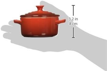 Le Creuset Stoneware Mini Round Cocotte, 8 oz., Caribbean(Cerise) - view 6