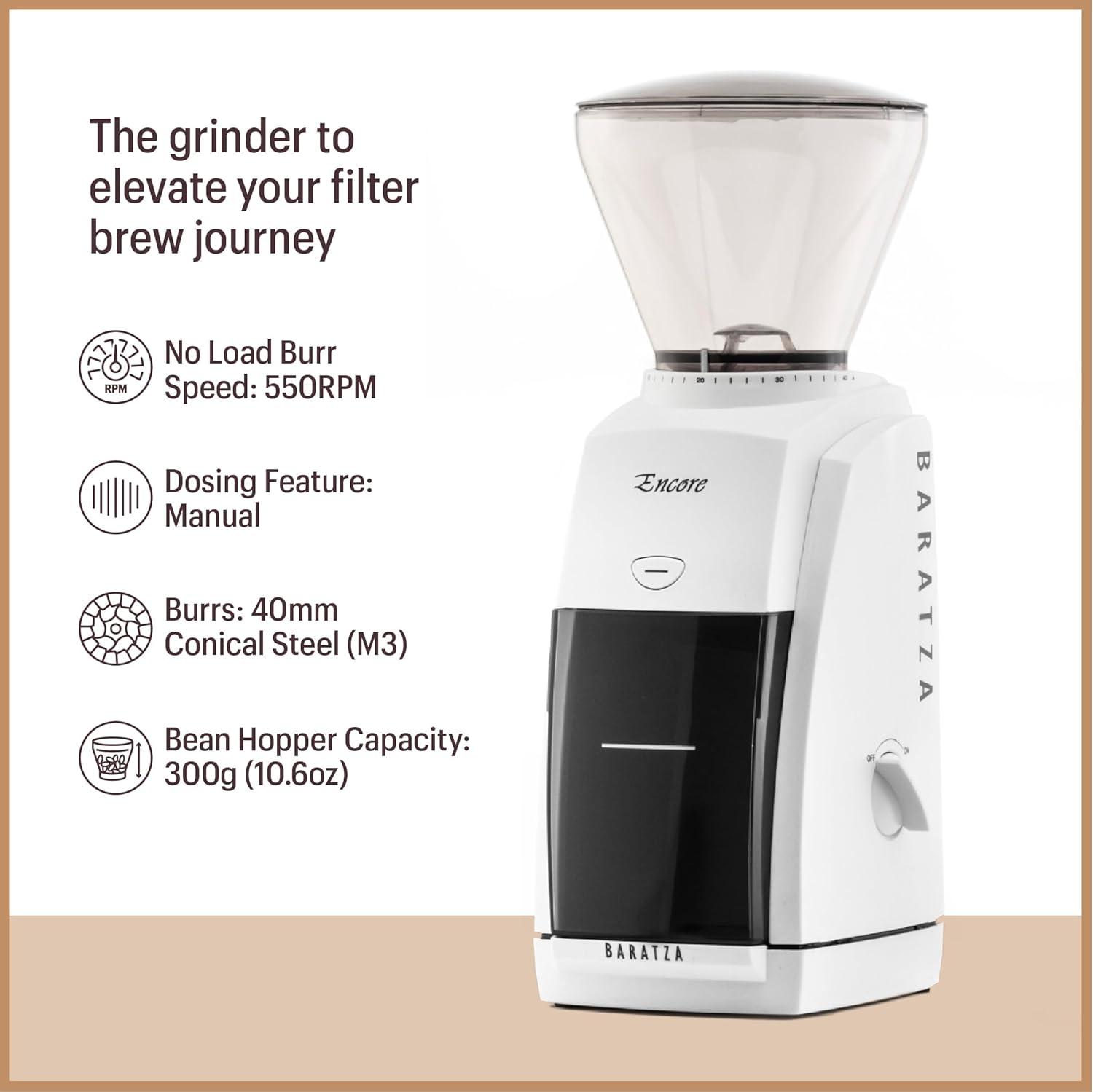 Baratza Encore Coffee Grinder ZCG485BLK, Black(White) - view 2