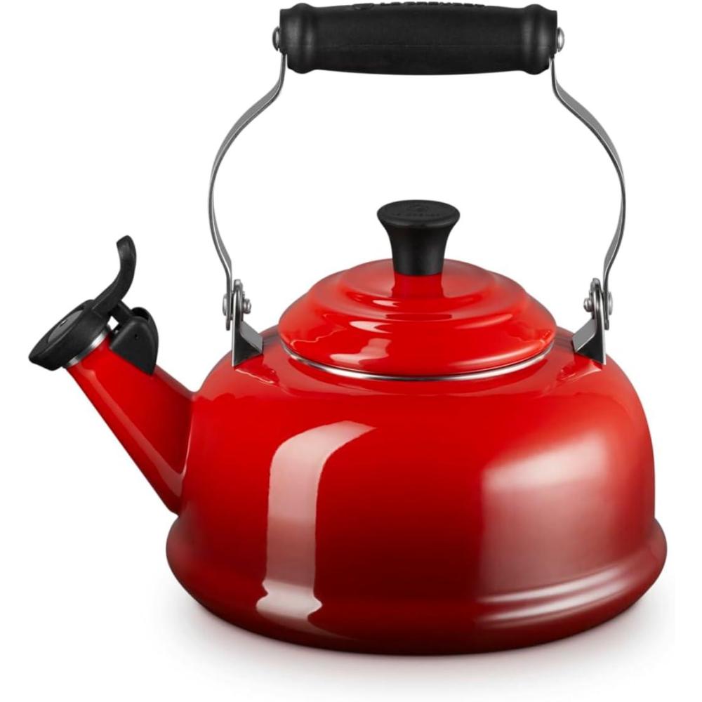Le Creuset Enamel On Steel Whistling Tea Kettle, 1.7 qt., Cerise(Cerise)