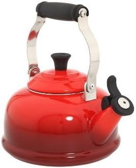 Le Creuset Enamel On Steel Whistling Tea Kettle, 1.7 qt., Cerise(Cerise) - view 7