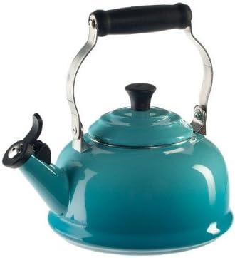 Le Creuset Enamel On Steel Whistling Tea Kettle, 1.7 qt., Cerise(Caribbean) - view 7