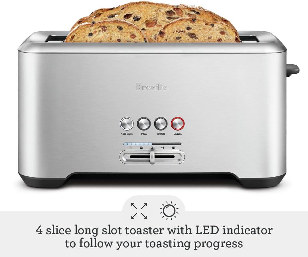 Breville BTA730XL Bit More Toaster, 4 Slice, Brushed Stainless Steel(BTA730XL) - view 2