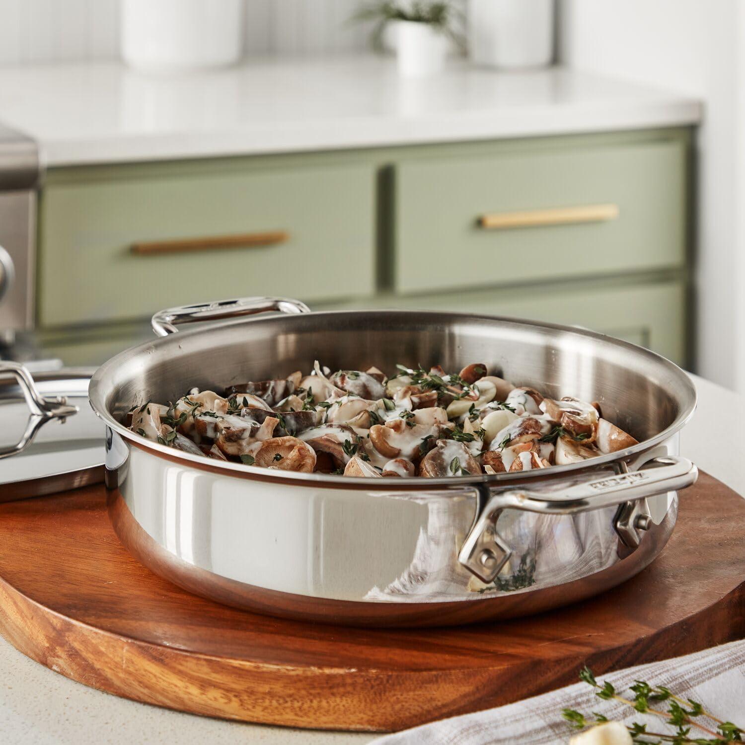 All-Clad D3 Stainless Steel Anniversary Casserole, 4 qt. - view 3