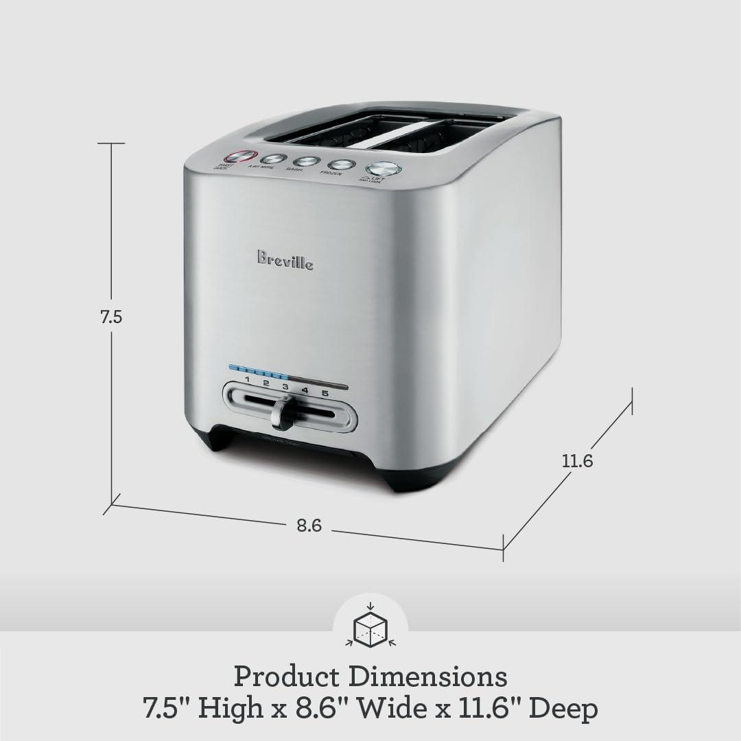 Breville BTA820XL Die-Cast Smart Toaster, 2 Slice, Brushed Stainless Steel - view 6