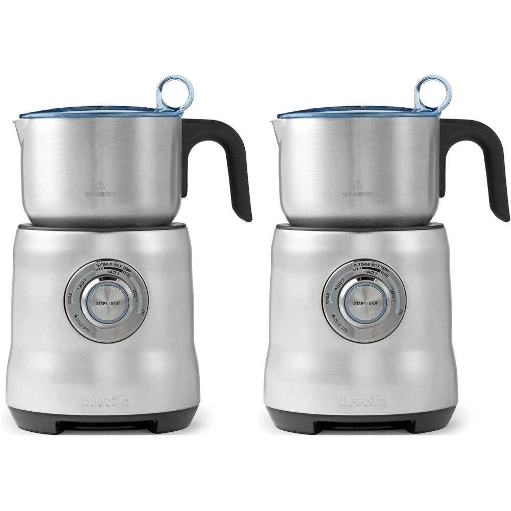 Breville Milk Café Frothe BMF600XL, Brushed Stainless Steel(One Size (Pack of 2))