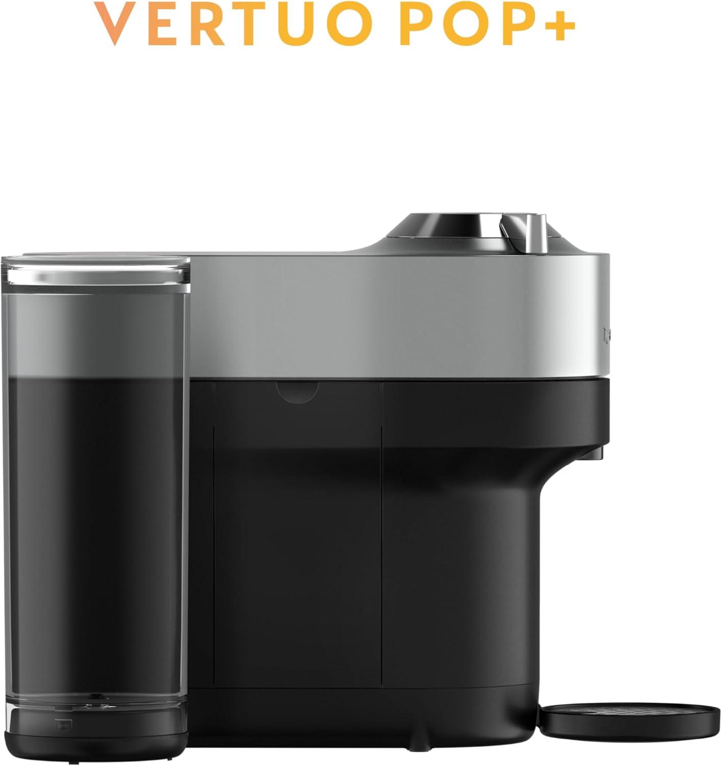Nespresso Festive Vertuo Pop+ Deluxe Coffee and Espresso Maker by Breville with Milk Frother, Matte Black Gold(Titan) - view 3