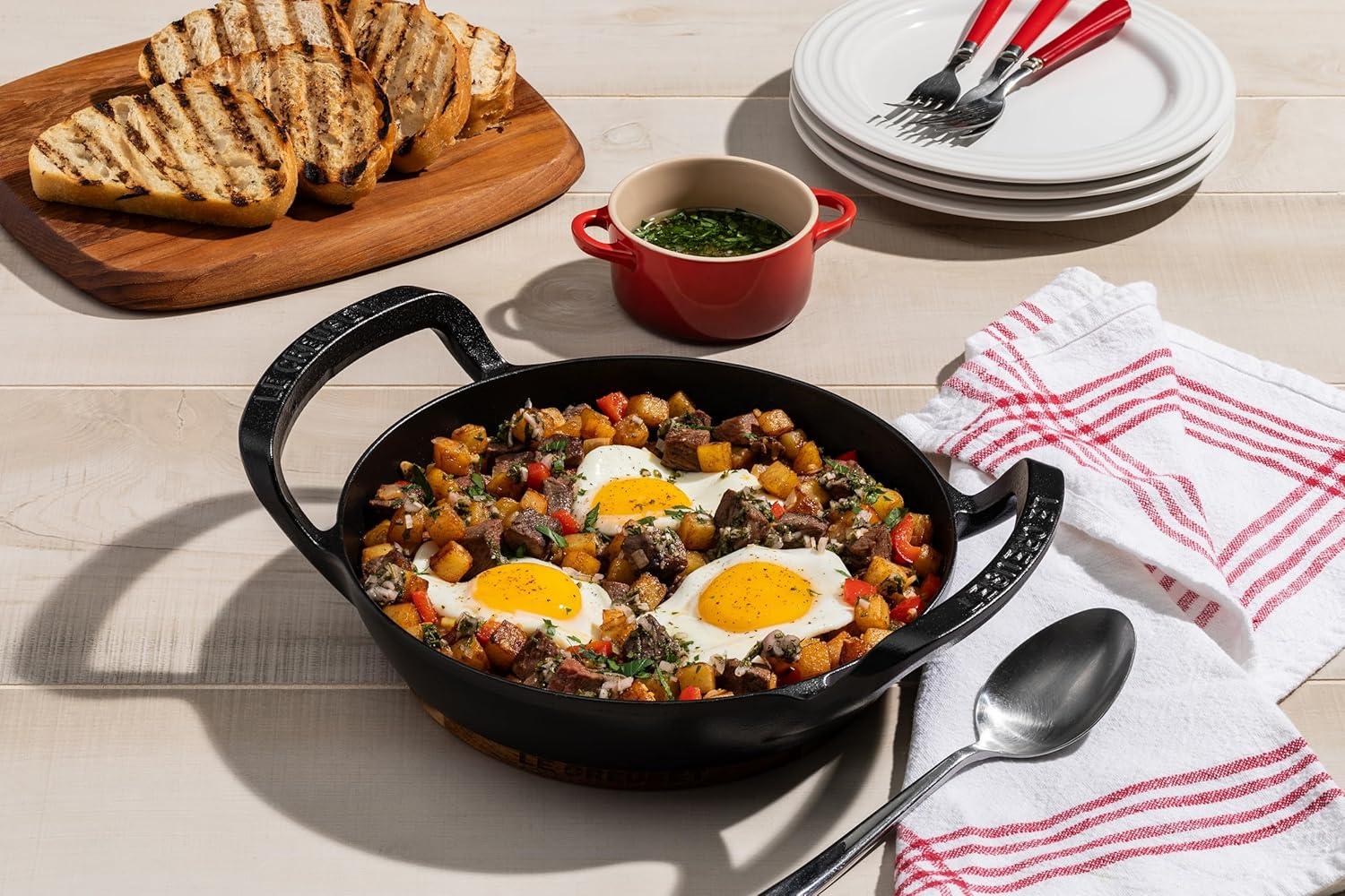 Le Creuset Alpine Outdoor Collection Enameled Cast Iron Square Grill Basket, 12″(Skillet) - view 8