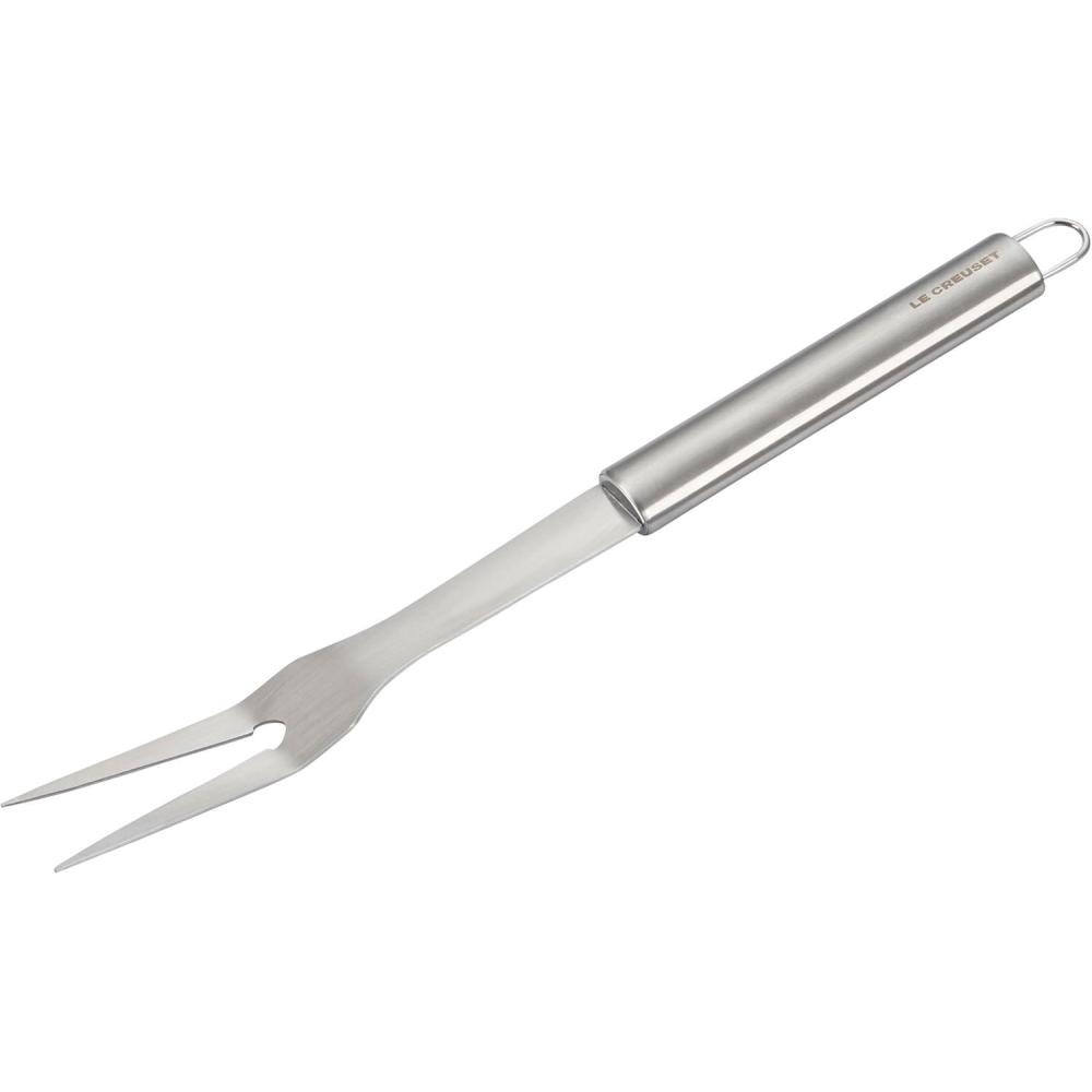 Le Creuset Stainless Steel Outdoor Slotted Turner, 17.5″(Fork)