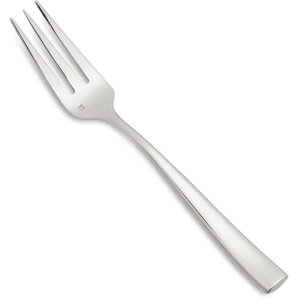 Fortessa Lucca Faceted 18/10 Stainless Steel Flatware Serving Spoon, 9-Inch(Lucca)