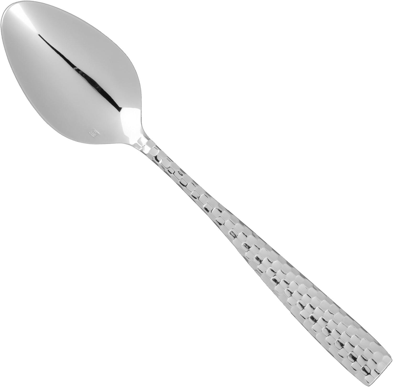 Fortessa Lucca Faceted 18/10 Stainless Steel Flatware Serving Spoon, 9-Inch(Lucca Faceted) - view 6