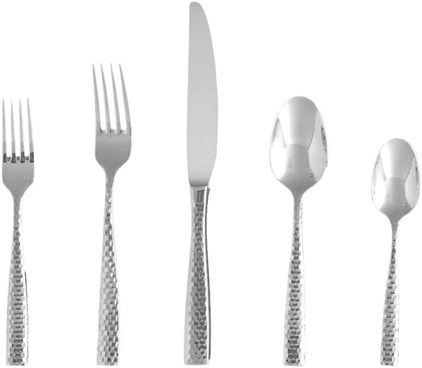 Fortessa Lucca Faceted 18/10 Stainless Steel Flatware Serving Spoon, 9-Inch(Lucca Faceted) - view 7